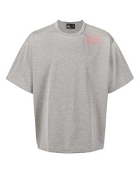 T-shirt à col rond imprimé gris Kolor