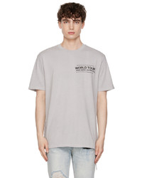 T-shirt à col rond imprimé gris Ksubi