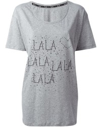 T-shirt à col rond imprimé gris Lala Berlin