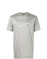 T-shirt à col rond imprimé gris Lanvin