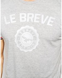 T-shirt à col rond imprimé gris