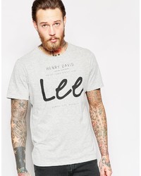 T-shirt à col rond imprimé gris Lee