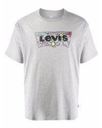 T-shirt à col rond imprimé gris Levi's