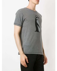 T-shirt à col rond imprimé gris OSKLEN