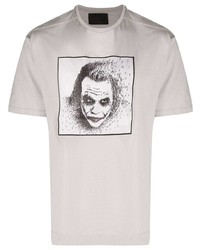 T-shirt à col rond imprimé gris Limitato