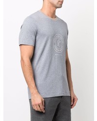 T-shirt à col rond imprimé gris Brunello Cucinelli