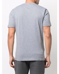 T-shirt à col rond imprimé gris Brunello Cucinelli