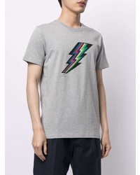 T-shirt à col rond imprimé gris PS Paul Smith