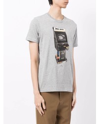 T-shirt à col rond imprimé gris PS Paul Smith