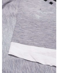 T-shirt à col rond imprimé gris DSQUARED2