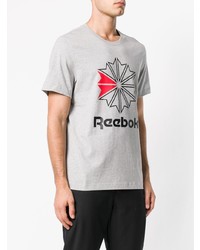 T-shirt à col rond imprimé gris Reebok