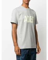 T-shirt à col rond imprimé gris Ader Error