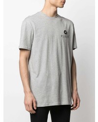 T-shirt à col rond imprimé gris Philipp Plein