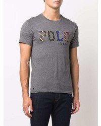 T-shirt à col rond imprimé gris Polo Ralph Lauren