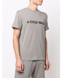 T-shirt à col rond imprimé gris A-Cold-Wall*