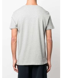 T-shirt à col rond imprimé gris A.P.C.