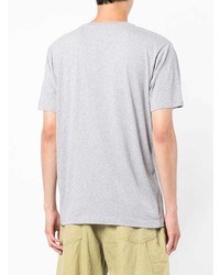 T-shirt à col rond imprimé gris Hackett