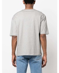 T-shirt à col rond imprimé gris A.P.C.