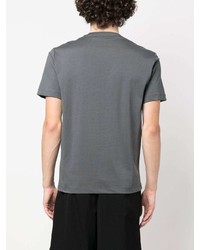 T-shirt à col rond imprimé gris Ea7 Emporio Armani