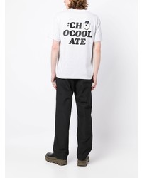 T-shirt à col rond imprimé gris Chocoolate