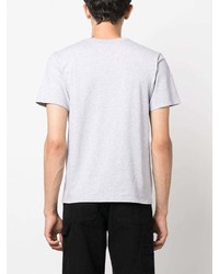 T-shirt à col rond imprimé gris MAISON KITSUNÉ