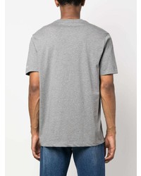 T-shirt à col rond imprimé gris Paul & Shark