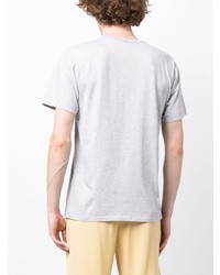 T-shirt à col rond imprimé gris MAISON KITSUNÉ