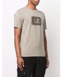 T-shirt à col rond imprimé gris C.P. Company