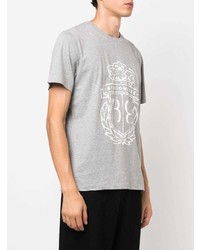 T-shirt à col rond imprimé gris Billionaire