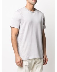 T-shirt à col rond imprimé gris Billionaire