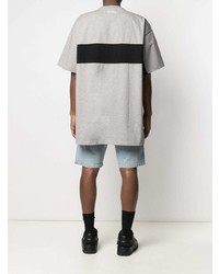 T-shirt à col rond imprimé gris Vetements