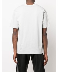 T-shirt à col rond imprimé gris Balmain