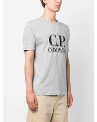 T-shirt à col rond imprimé gris C.P. Company