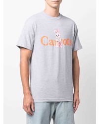 T-shirt à col rond imprimé gris Carrots