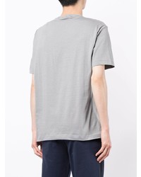 T-shirt à col rond imprimé gris Ea7 Emporio Armani