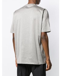 T-shirt à col rond imprimé gris Lanvin