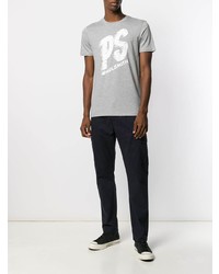 T-shirt à col rond imprimé gris PS Paul Smith