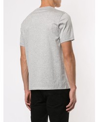 T-shirt à col rond imprimé gris Emporio Armani