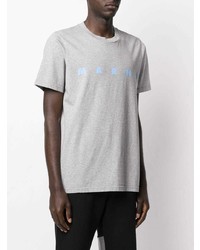 T-shirt à col rond imprimé gris Marni