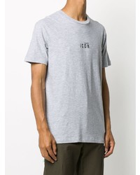 T-shirt à col rond imprimé gris DSQUARED2