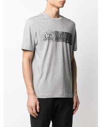 T-shirt à col rond imprimé gris C.P. Company