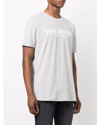 T-shirt à col rond imprimé gris True Religion