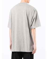 T-shirt à col rond imprimé gris Vetements