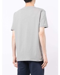 T-shirt à col rond imprimé gris Ea7 Emporio Armani