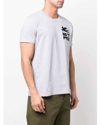 T-shirt à col rond imprimé gris Etro