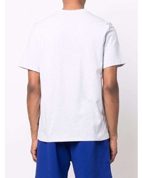 T-shirt à col rond imprimé gris MSGM