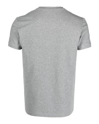 T-shirt à col rond imprimé gris Dondup