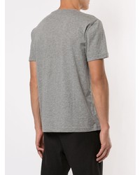 T-shirt à col rond imprimé gris Ea7 Emporio Armani