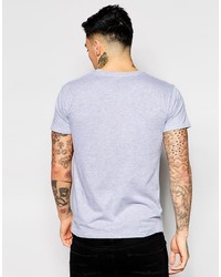 T-shirt à col rond imprimé gris Kappa