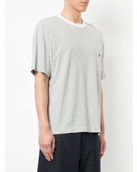 T-shirt à col rond imprimé gris Marni